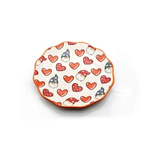 Valentine's Day Plate, Heart Design Valentine’s Plate, Romantic Dinner Plate